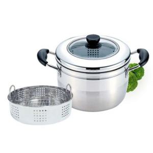 찜냄비 찜통 채반 찜솥 22cm 키친 플라워 인덕션 찜기 곰솥 스텐 스텐찜기 스텐곰솥
