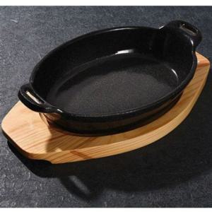 무쇠팬 콘치즈 스테이크팬 25.5cm 손잡이 주물팬 타원 콘치즈팬 감바 스팬 후라이팬