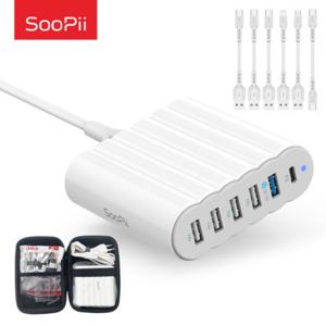 Soopii 휴대용 6포트 C타입 아이폰 멀티고속충전기 CS63C