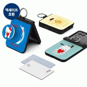 산리오 캐릭터즈 하트 오토 힌지 마그네틱 카드 도어 범퍼 케이스 갤럭시Z플립7(F766)
