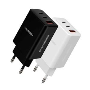 USB C타입 A타입 멀티 3포트 GAN 65W PD 초고속충전기 블랙 화이트 노트북 스마트폰 태블릿 스마트워치
