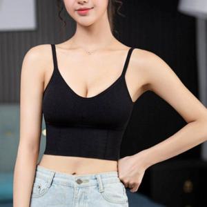 브라캡 데일리 민소매 나시티셔츠 이너티 뽕브라 브라탑나시 캡내장 여성