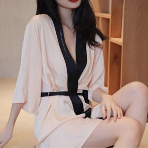 잠옷세트 DK-1006720 샤워가운 편한잠옷 여성라운지웨어 실크잠옷