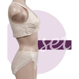 고급스럽고 우아한 앞버튼 디자인 런닝형 노몰드 브라 팬티세트 SN2209-0333