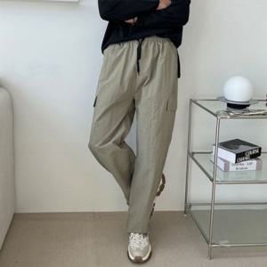 카코팬츠 남친룩 남자바지 와이드 카고 캐주얼바지 가을바지 밴딩 밴딩바지