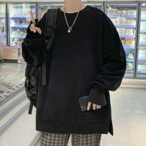남성맨투맨티셔츠 베이직 롱티 맨투맨티셔츠 민소매 데일리 소매 나시 맨투맨