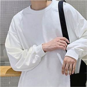레이어드 남자 라운드넥 남성티셔츠 페이크 두겹 남자가을옷 남자티셔츠