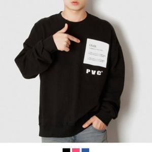 오버핏맨투맨 커플맨투맨 킹스맨 PVC 포인트 남성맨투맨 배색맨투맨 맨투맨