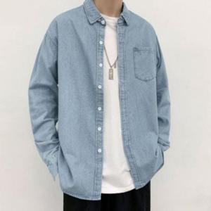 데님 청남방 셔츠 데님셔츠 캐주얼 연청 진청 데일리 간절기 자켓 남여공용