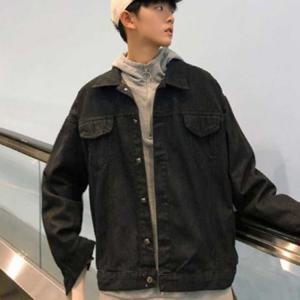 코디 데님 주말 청 데이트 룩 자켓 간절기 남자 흑
