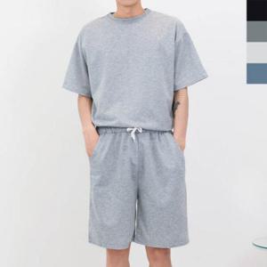 남자밴딩바지세트 1P 5부 반바지 오버핏 반팔 티셔츠