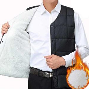 남자 기모 패딩조끼 융털 중년 남성 직장인 오피스 룩 출근 이너 안감퍼 방한 겨울