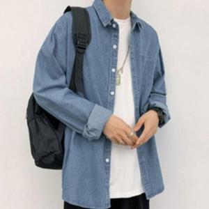 남자 남방 긴팔 와이셔츠 남성 청남방 데님 셔츠 2종 남자남방 남성남방