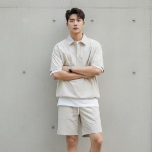 남자 여름 반팔반바지세트 트레이닝 아노락 셋업 세트 5부 반바지