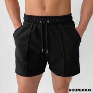 라운드박스 블랙 맨즈 액티브 코튼 스?? 쇼츠 남성 트레이닝 면 반바지 4부 헬스 런닝 여름 추리닝