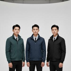 남자 블루 항공점퍼 봄 가을 자켓 데일리 오버핏 간절기 아우터 항공잠바