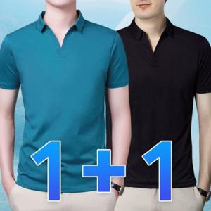 1+1 남자 여름 카라 반팔티셔츠 기능성 쿨링 피케 냉감 티셔츠
