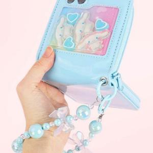 폴더폰 스트랩 교회선물 꾸밈용 지갑 스카이블루 악세사리 케이스