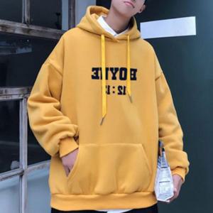 기모 따뜻한 티셔츠 스타일 겨울 후드티 데일리 남자 남성 레이어드 롱 남자 남성