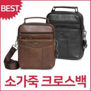 블루캣츠 블루마운트 107 소가죽 캐주얼 크로스백 남자가방