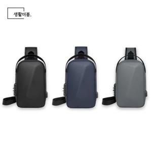남자가방 여행용 USB충전 방수 가죽크로스 방수크로스 미니크로스백