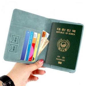 여권커버 여권 민트 트레블월렛 여행 가죽 민트색 케이스