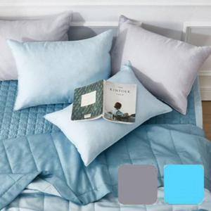 블루 color 인견 모나 침대패드SS 단품 누빔 냉감