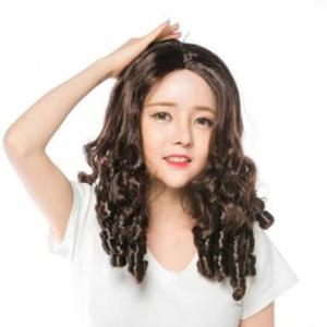 다크브라운 웨이브 가발 코스프레가발 파티가발