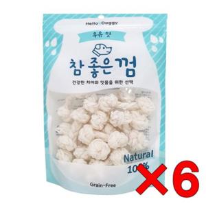 [6개묶음]헬로도기 참좋은껌 실타래 우유껌 18p