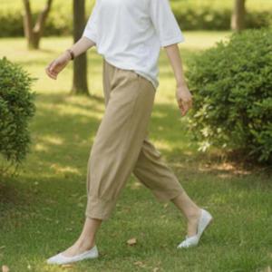 통바지 슬랙스 마 바지 스판 팬츠 소프트 배기 밴딩 고무줄 7부