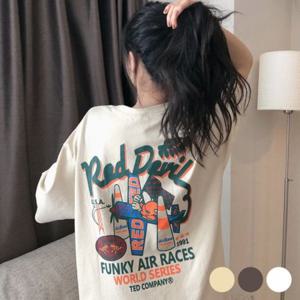 박스핏티셔츠 커플티 빅사이즈 프린팅 반팔티 캐주얼 오버핏티셔츠 여성티셔츠