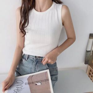 이너 여성 나시 여름티셔츠 여름 4컬러 쫄티 티셔츠 라운드넥 박스티