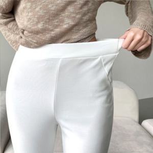 부츠컷 OD230440 크롭 나팔바지 슬랙스 스판 2XL 도일라 허리밴딩