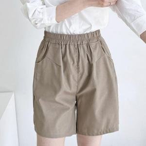 린넨팬츠 클릭유도 베이직 밴딩 반바지 여성 여름 여성반바지 쇼츠