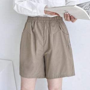 여자여름바지 클릭유도 시원한 팬츠 여성 데일리 여름 숏팬츠 베이직 소재 린넨반바지 편한 밴딩