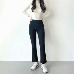 나팔바지 겨울 여자 부츠컷 슬랙스 밴딩 기모바지