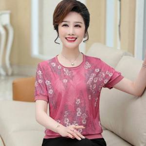 티 블라우스 아줌마 옷 중년 여성용 편안한