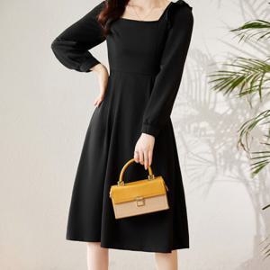 로맨틱 스퀘어넥 플라워 프릴 롱원피스 여성 하객룩 데이트룩