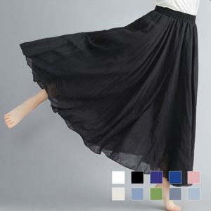 연비 아사면 A라인 롱치마 SD-230325 0409
