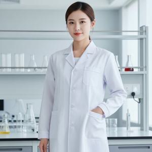 여성용 실험 가운 긴팔 방진 작업복 위생 유니폼