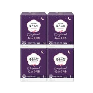 루미나D 42cm 좋은느낌 수퍼롱 오버나이트 생리대 8입x4개