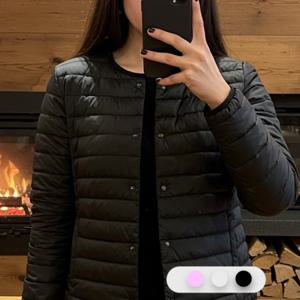 로라데일리 블랙 여자 여성패딩 숏 따뜻한 간절기 얇은 오리털패딩 이너 하프 경량패딩 봄 잠바 브랜드