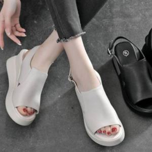 여성 슬리퍼 6.5cm 키높이 웨지샌들 230-250