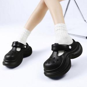 6cm 러블리 슬리퍼 샌들 키높이 구멍 여름