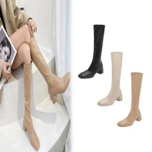 여자 롱부츠 부츠 슬림핏 6cm 날씬해보이는 통굽
