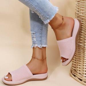 여름샌들 편한 실내화 사무실 비치 슬리퍼 여성 통굽
