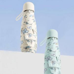 디자인 휴대용 미니 자외선차단 꽃잎 초경량 우산 5단 양우산