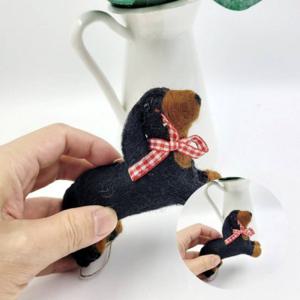인도산 WOOL 핸드메이드 키링 닥스훈트 장식품 선물