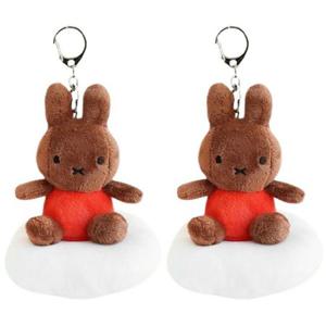미피 드림 봉제인형 키링 시팅 브라운 13cm 2P 키홀더
