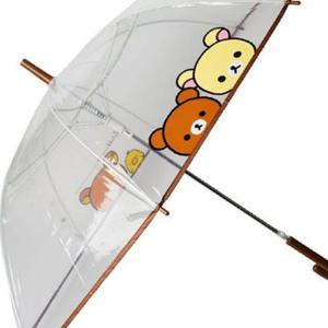 튼튼한 투명 장우산 리락쿠마 55cm 1P 캐릭터 우산